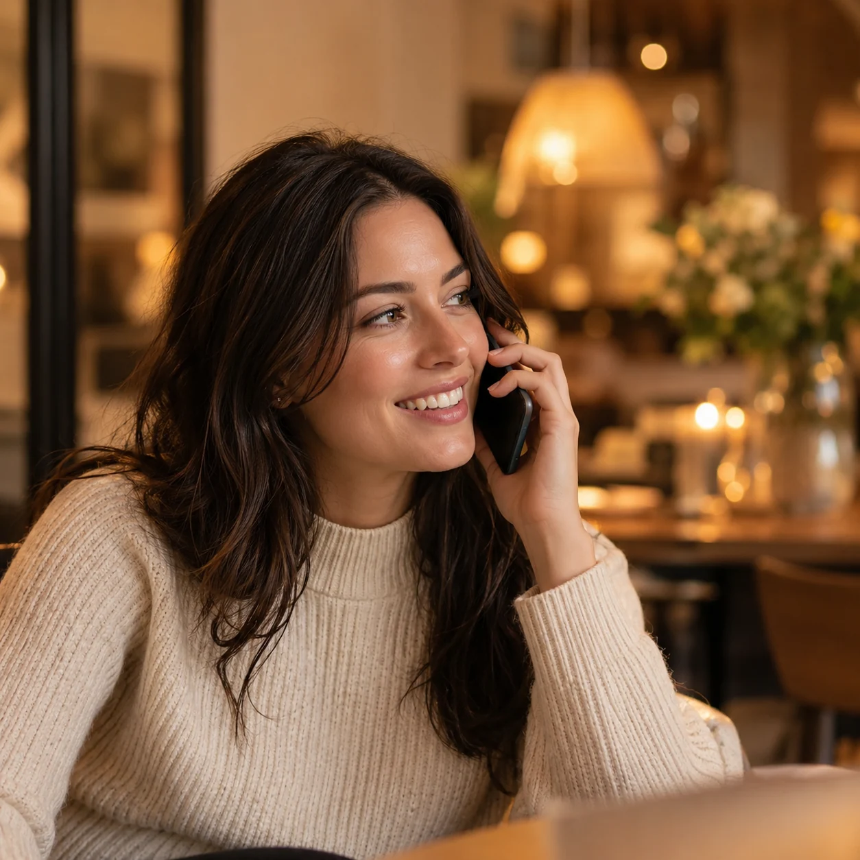 Restaurant guest calling to place an order